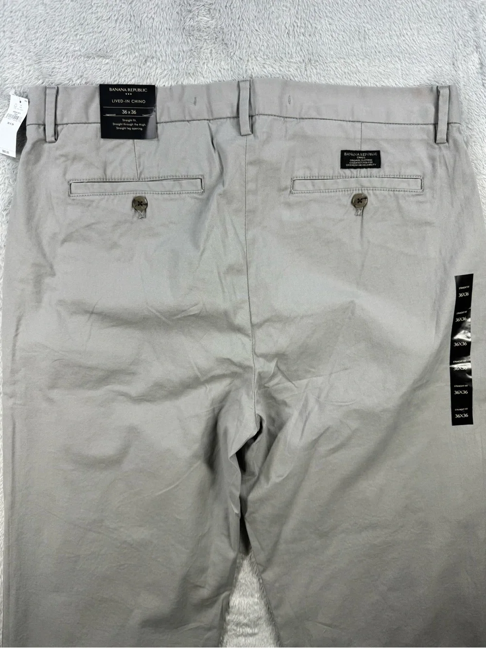 NWT Banana Republic Lived-In Chino Straight Fit Pants 36x36
